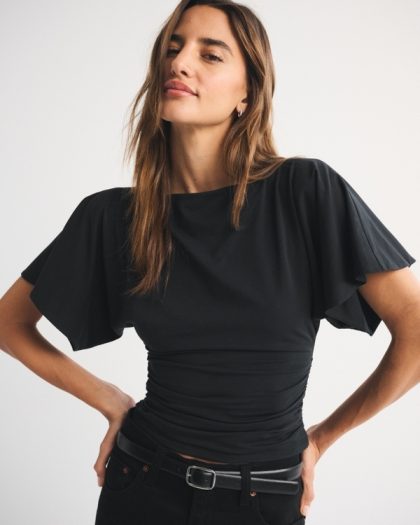 Eternal Sunset Collection Ruched Flutter Sleeve Top